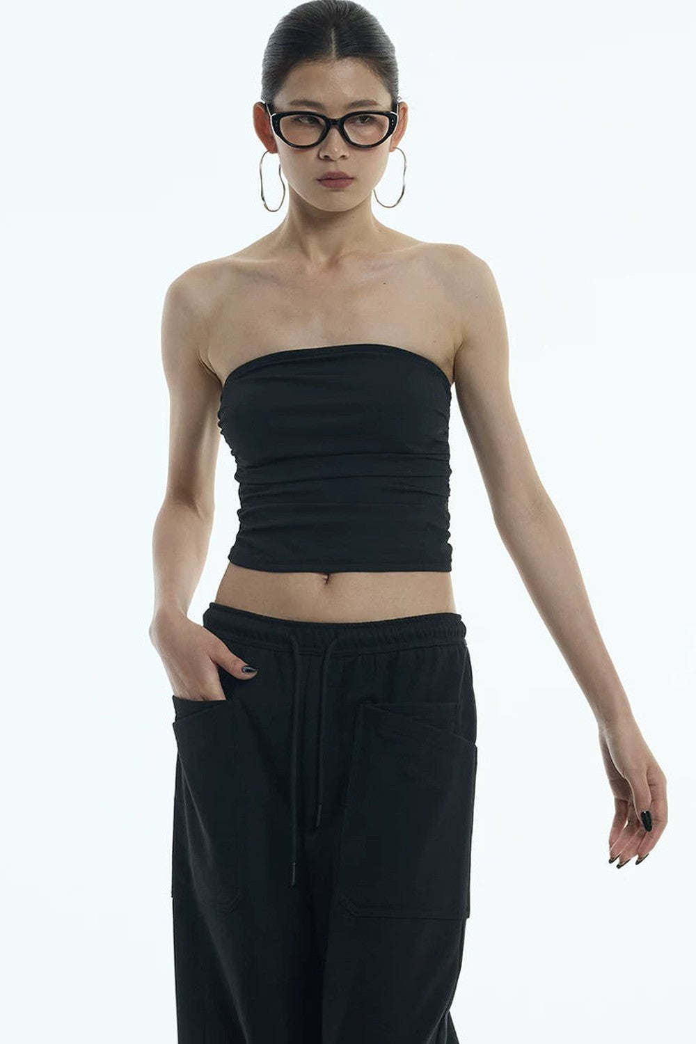 Elastic Pleated Tube Top