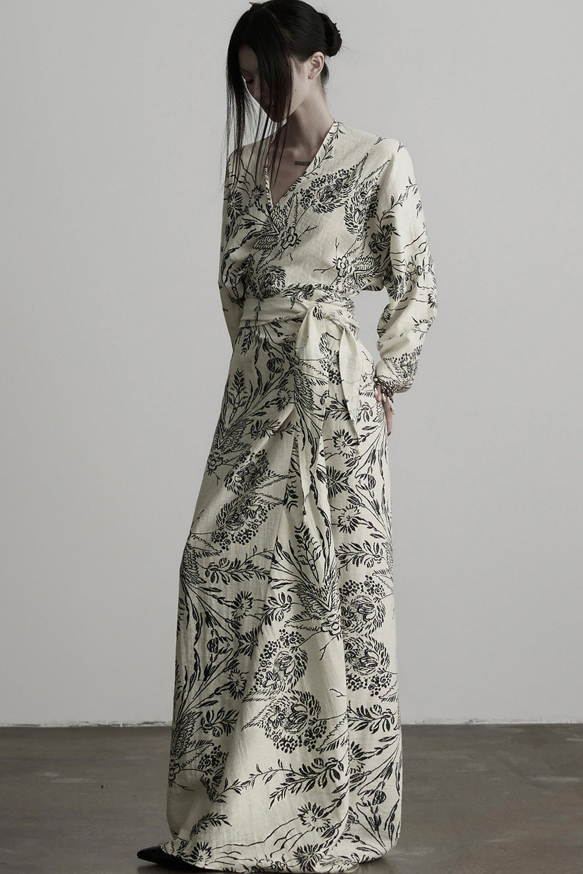 Floral Print Wrap Dress