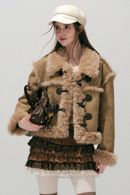 Caramel Eco-Fur Coat