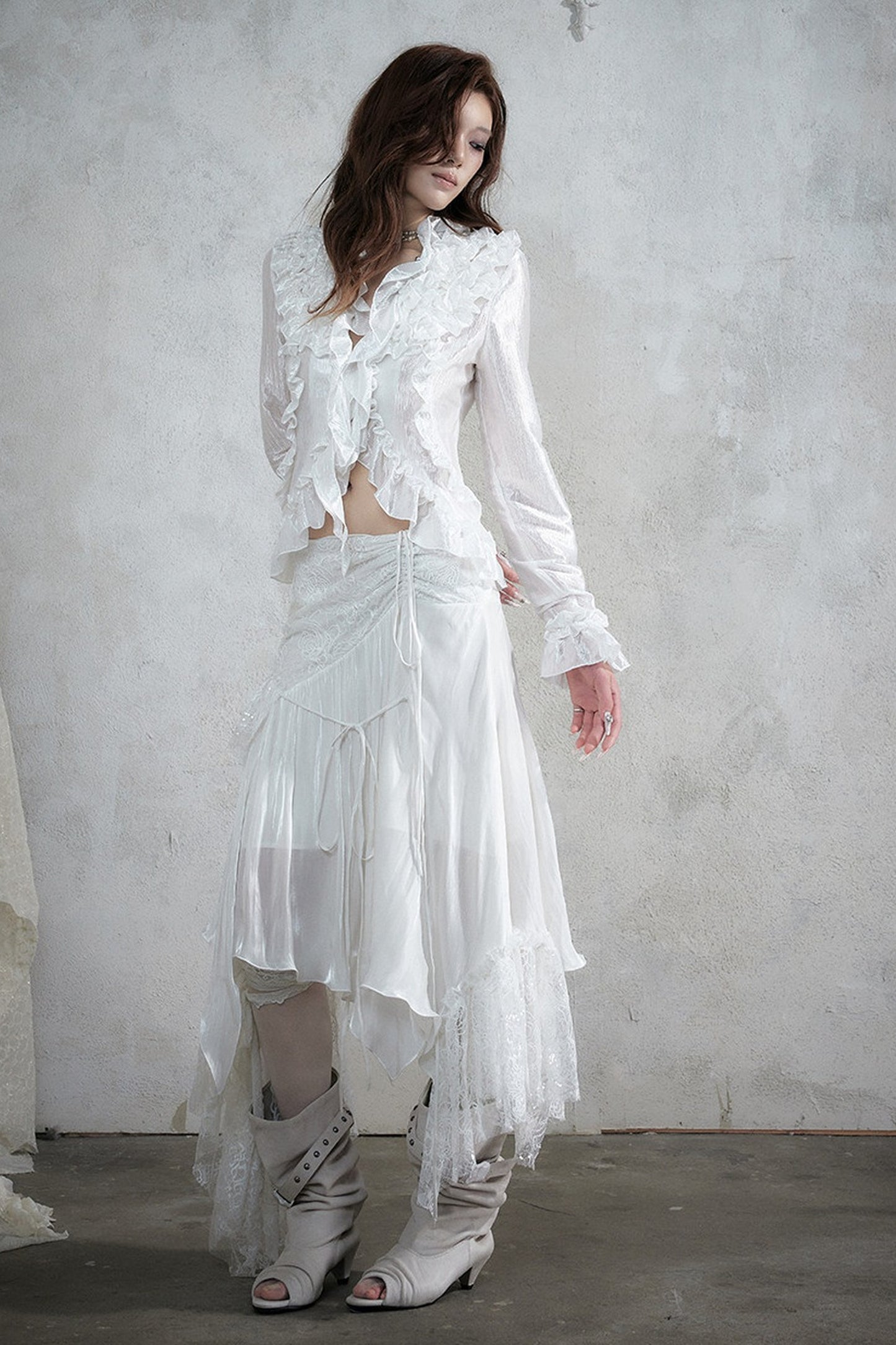 Romantic Lace Chiffon Skirt