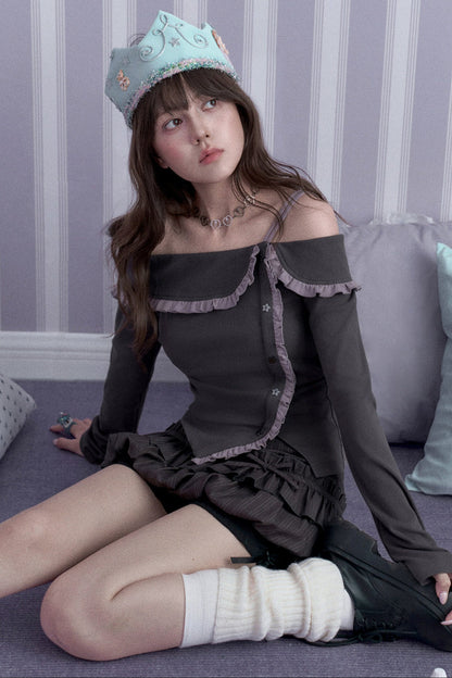 Cute Double Ruffle Skirt