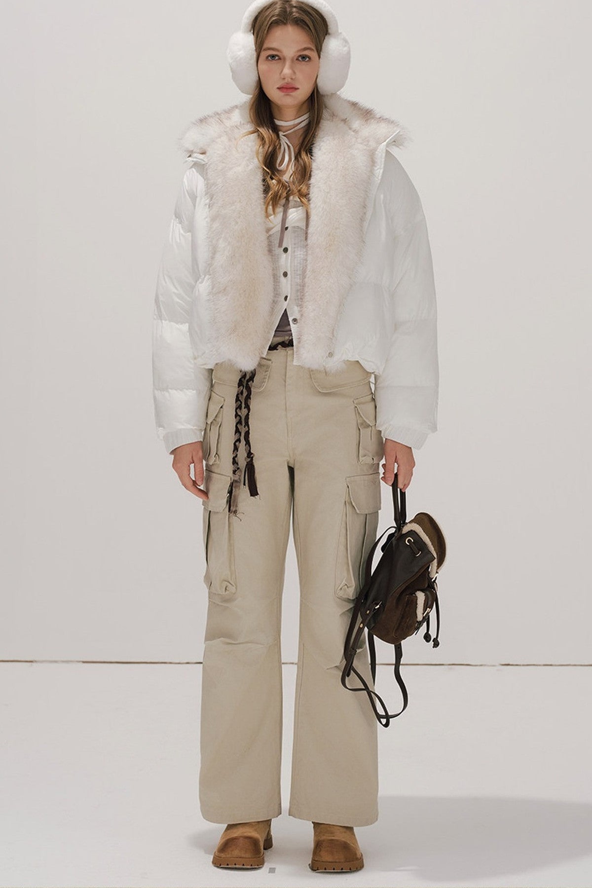 White Cotton Puffer Coat