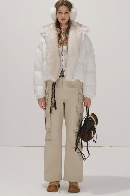 White Cotton Puffer Coat