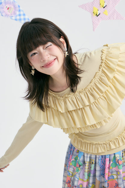 Heart Lace Long-Sleeve T-Shirt
