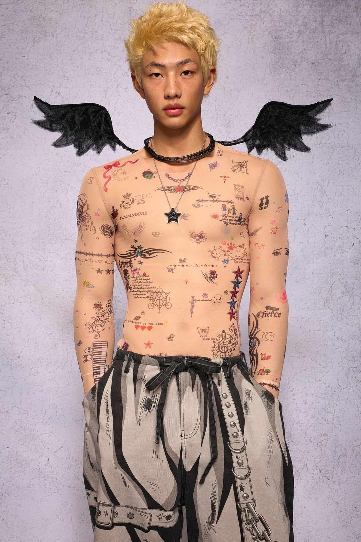 Manuscript Tattooed Clothing Top