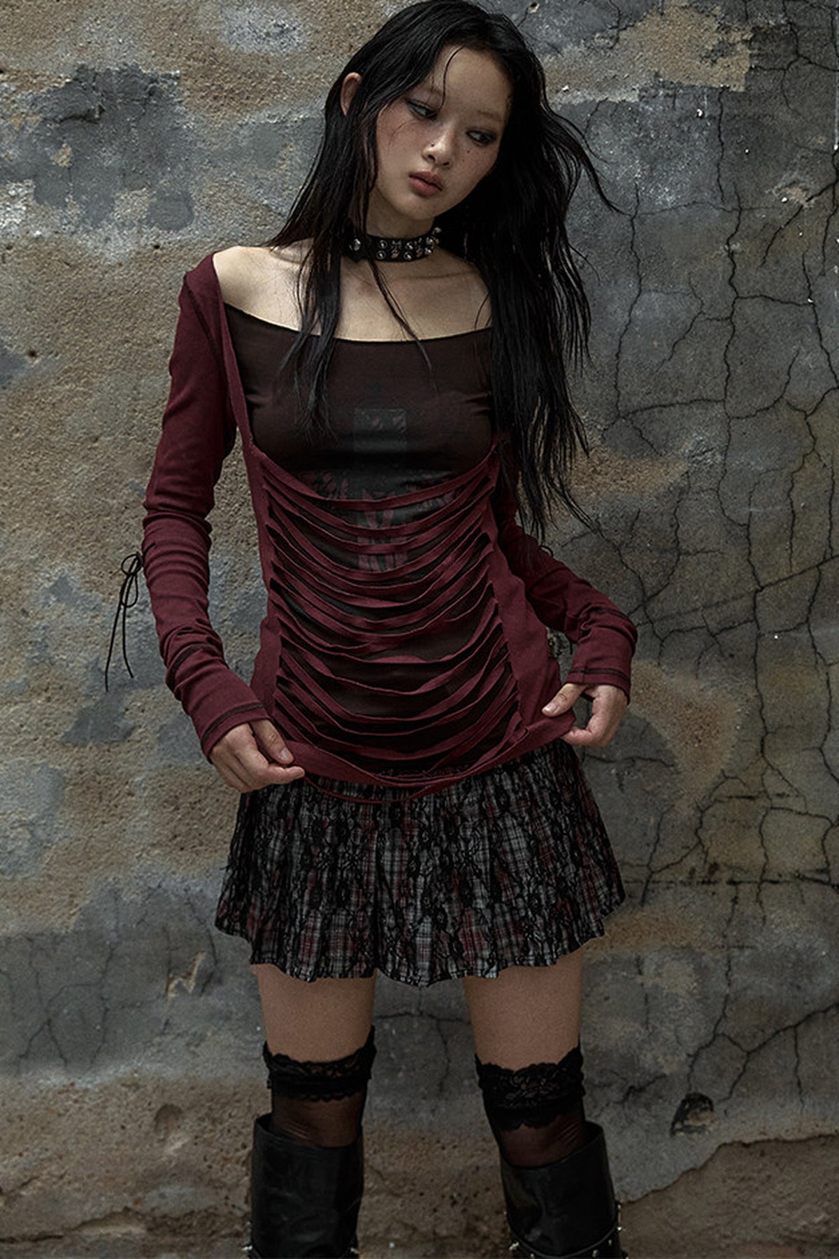 Reversible Striped Knit T-Shirt