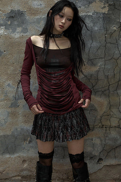 Reversible Striped Knit T-Shirt