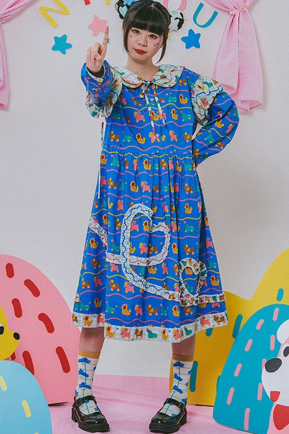 Original Floral Lace Long-Sleeve Dress