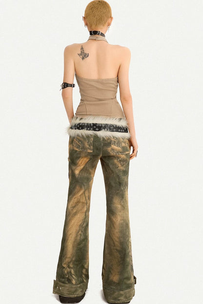Lapel Zipper Sleeveless Vest
