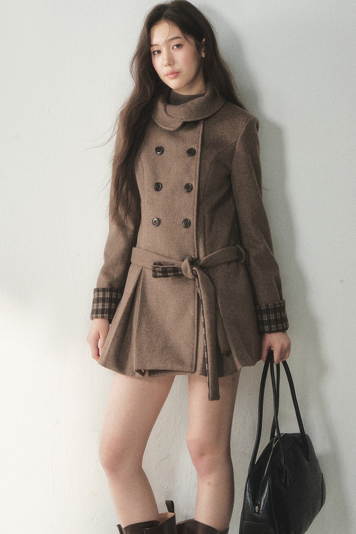 Collar Double Breasted Coat