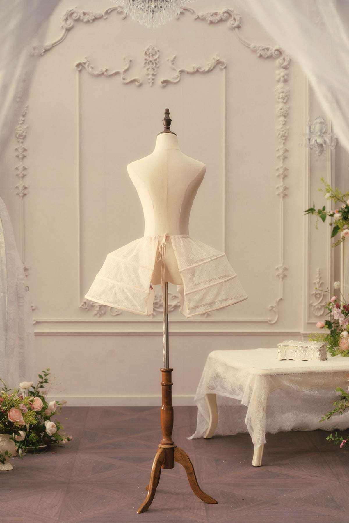 French Style Fishbone Puffy  Bustier