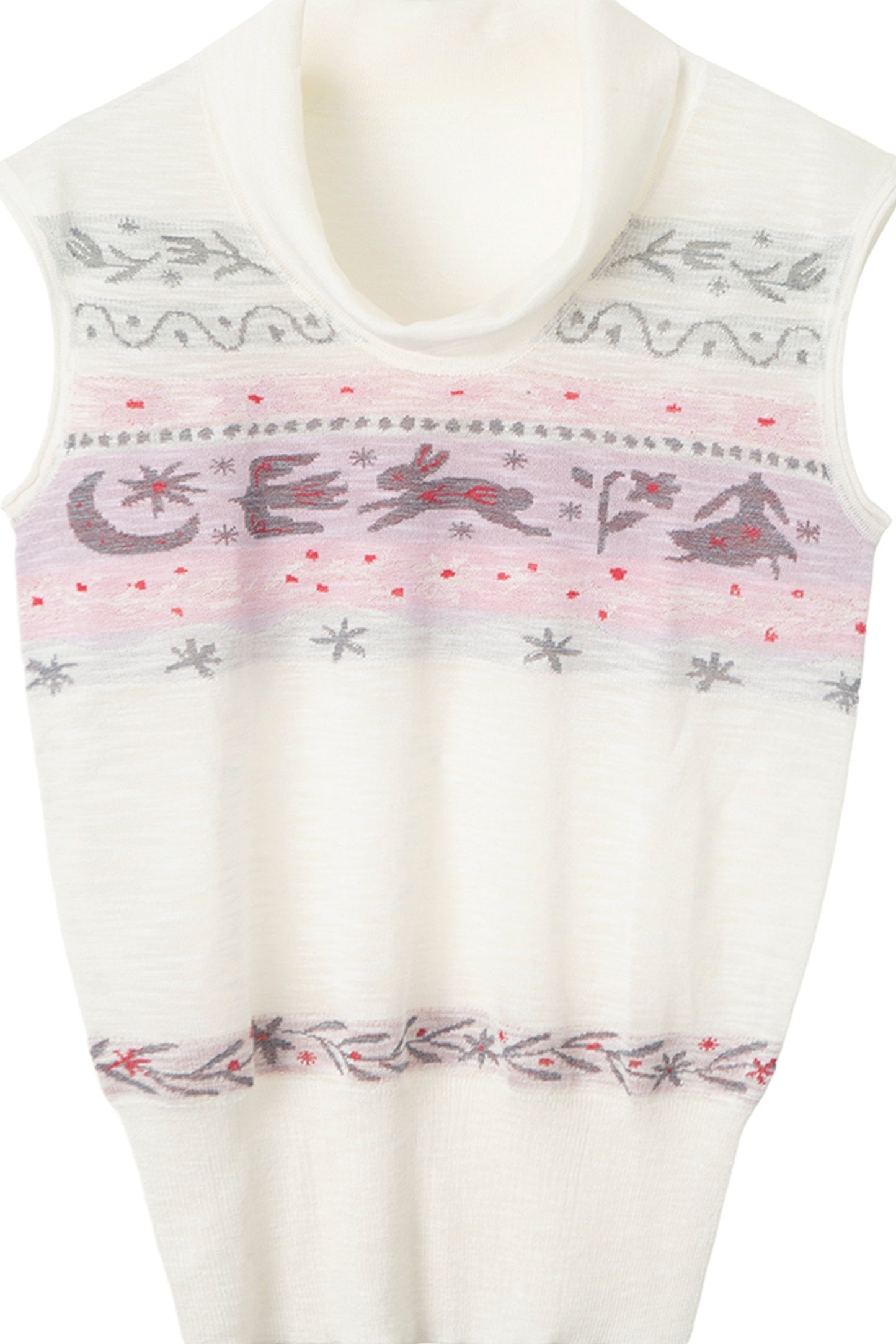 Bunny Fair Isle Knit Vest