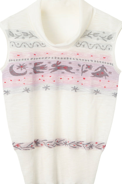 Bunny Fair Isle Knit Vest