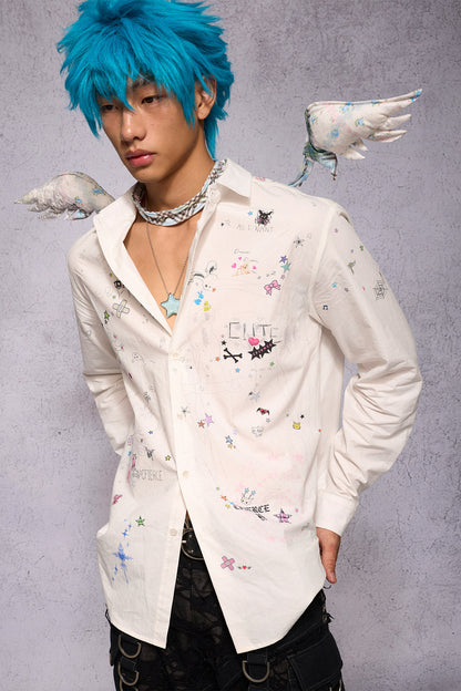 Camicia con stampa graffiti