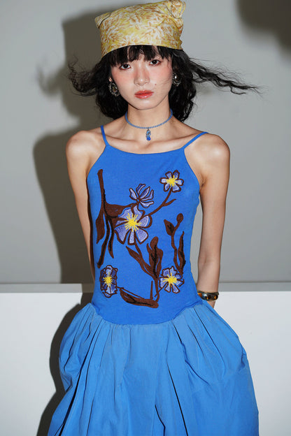 3D Embroidered Vacation Dress