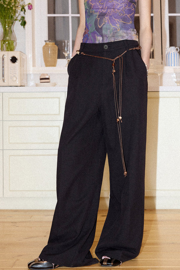 Lyocell Linen Beaded Pants