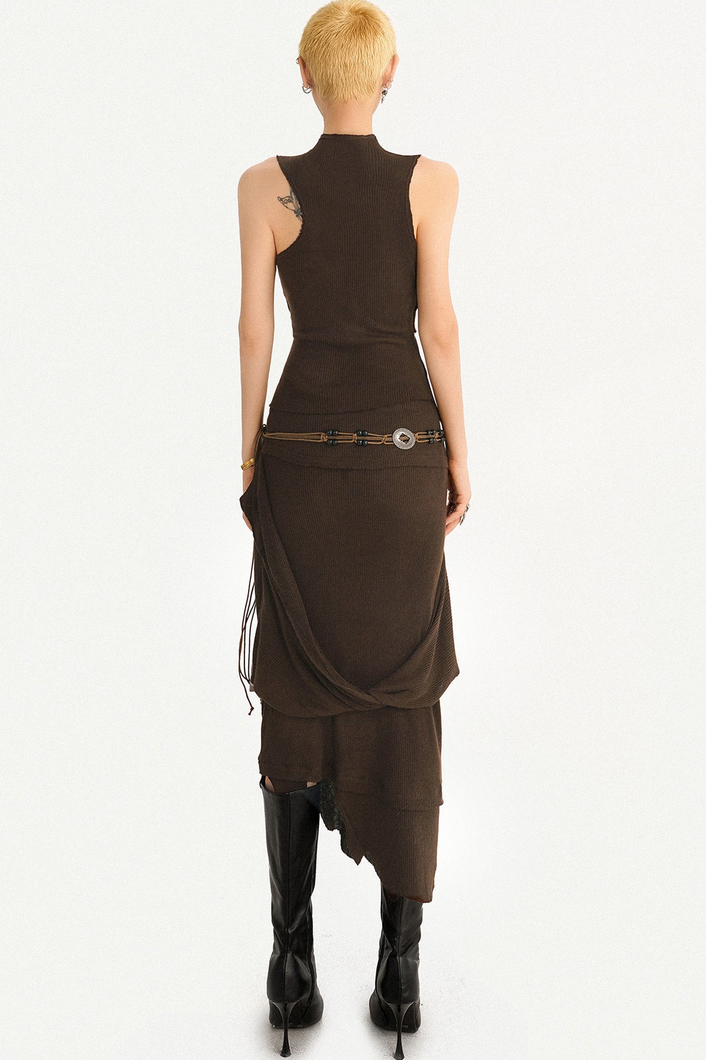90s Cutout Knit Vest and Skirt Set-Up