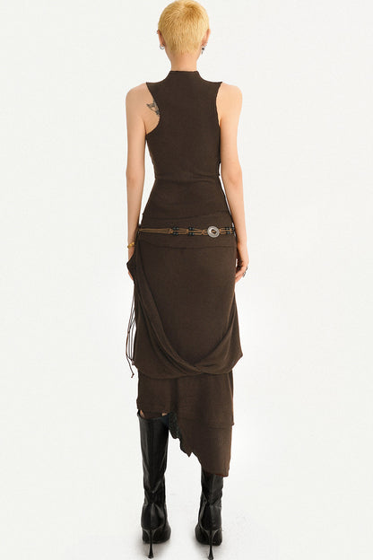90s Cutout Knit Vest and Skirt Set-Up