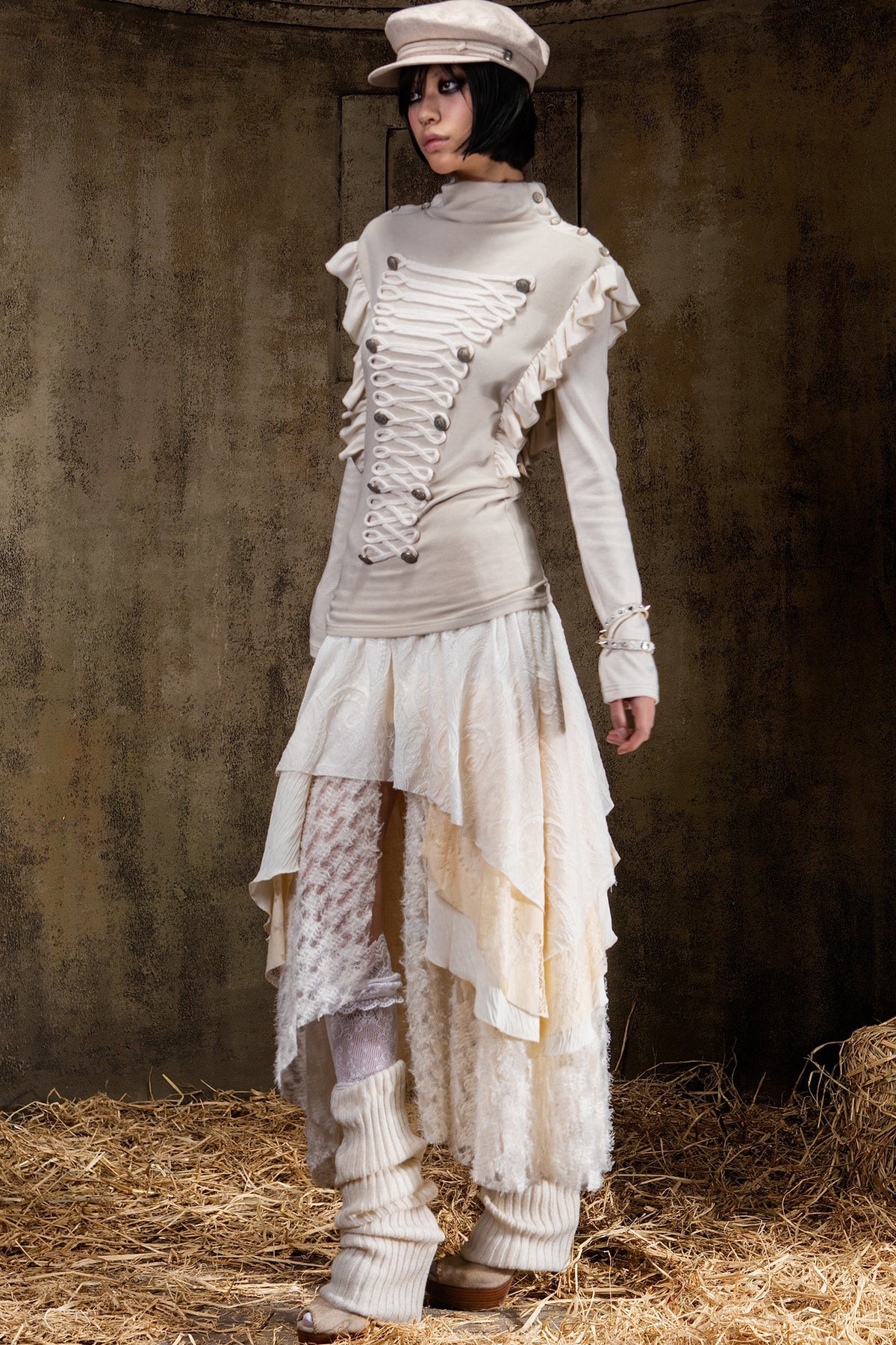 Long Multi-Layered Gothic Gauze Skirt