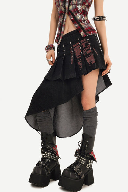 Studded Halter Plaid Camisole