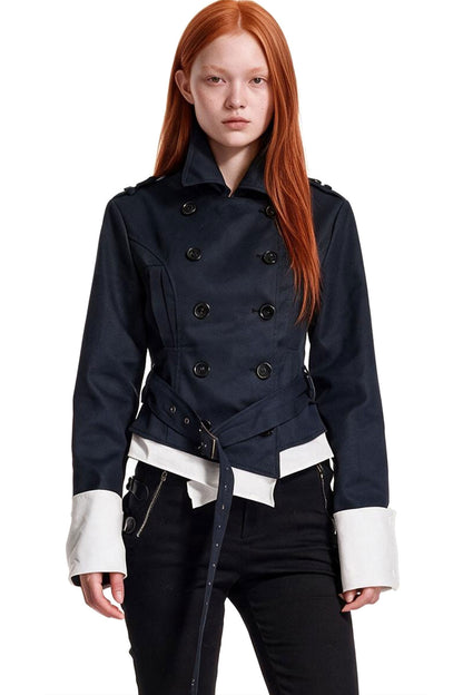 Punk Layered-Look Trench Coat