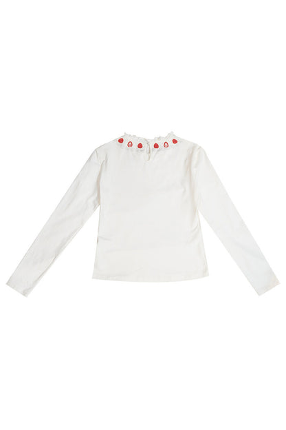 Strawberry Lace Collar Top