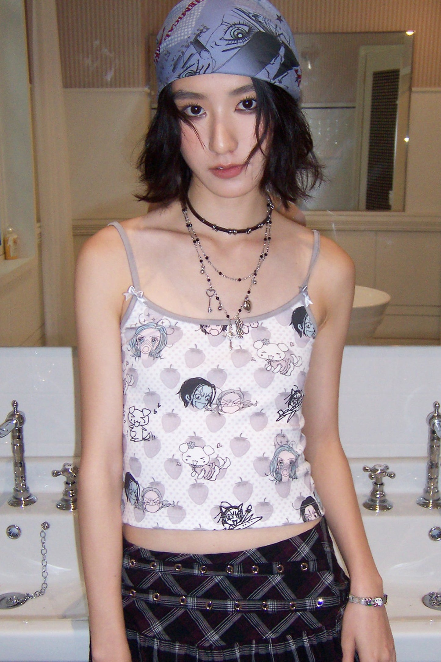 Strawberry Floral Camisole Top