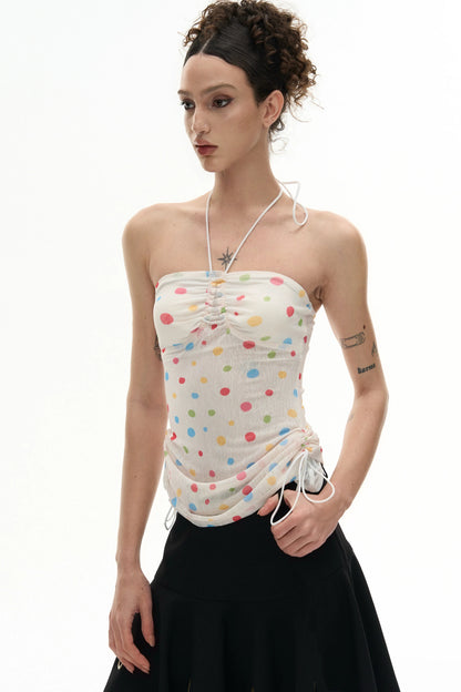 Dopamine Polka Dot Mesh Camisole