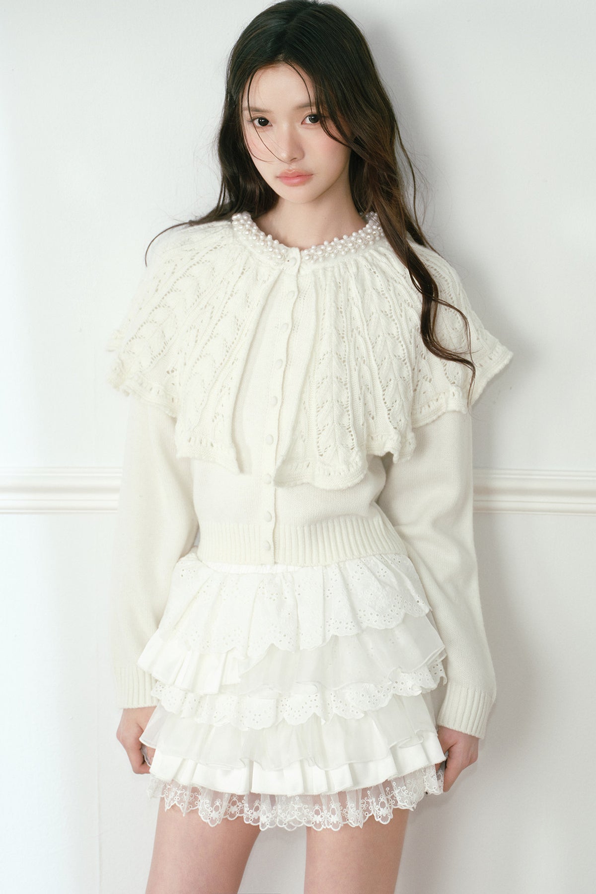 High-Waisted Puffy Multi-Layer Hollow Cake Skirt