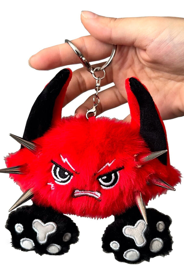 Angry Cat Rivet Doll Keychain