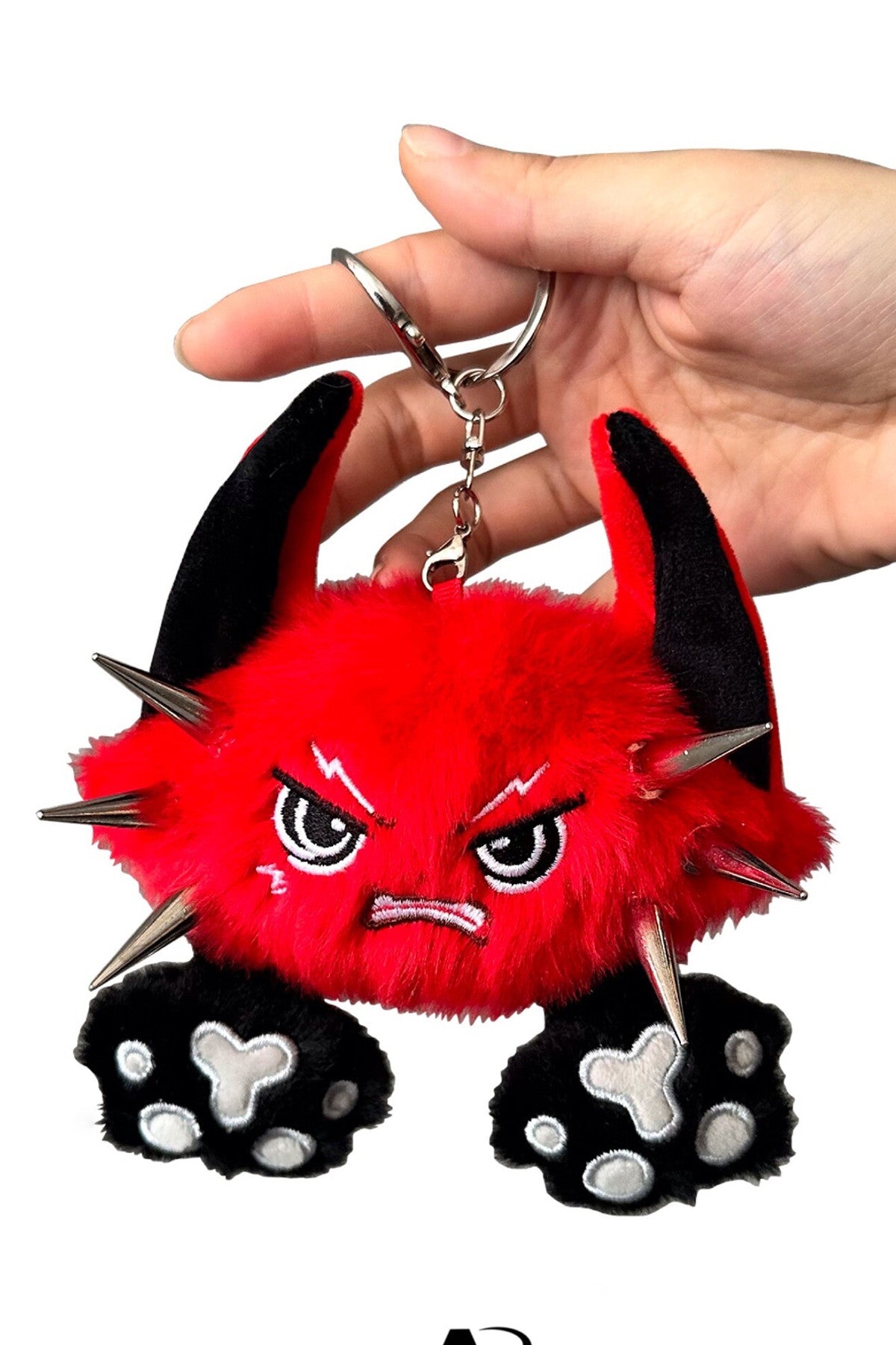 Punk Demon Cat Keychain