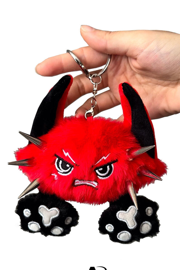 Punk Demon Cat Keychain