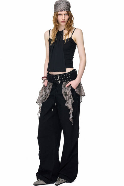 Halter Chiffon Spliced Camisole