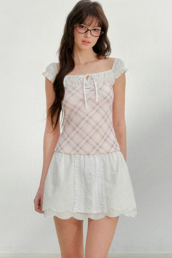 Retro Girly Colorblock Top