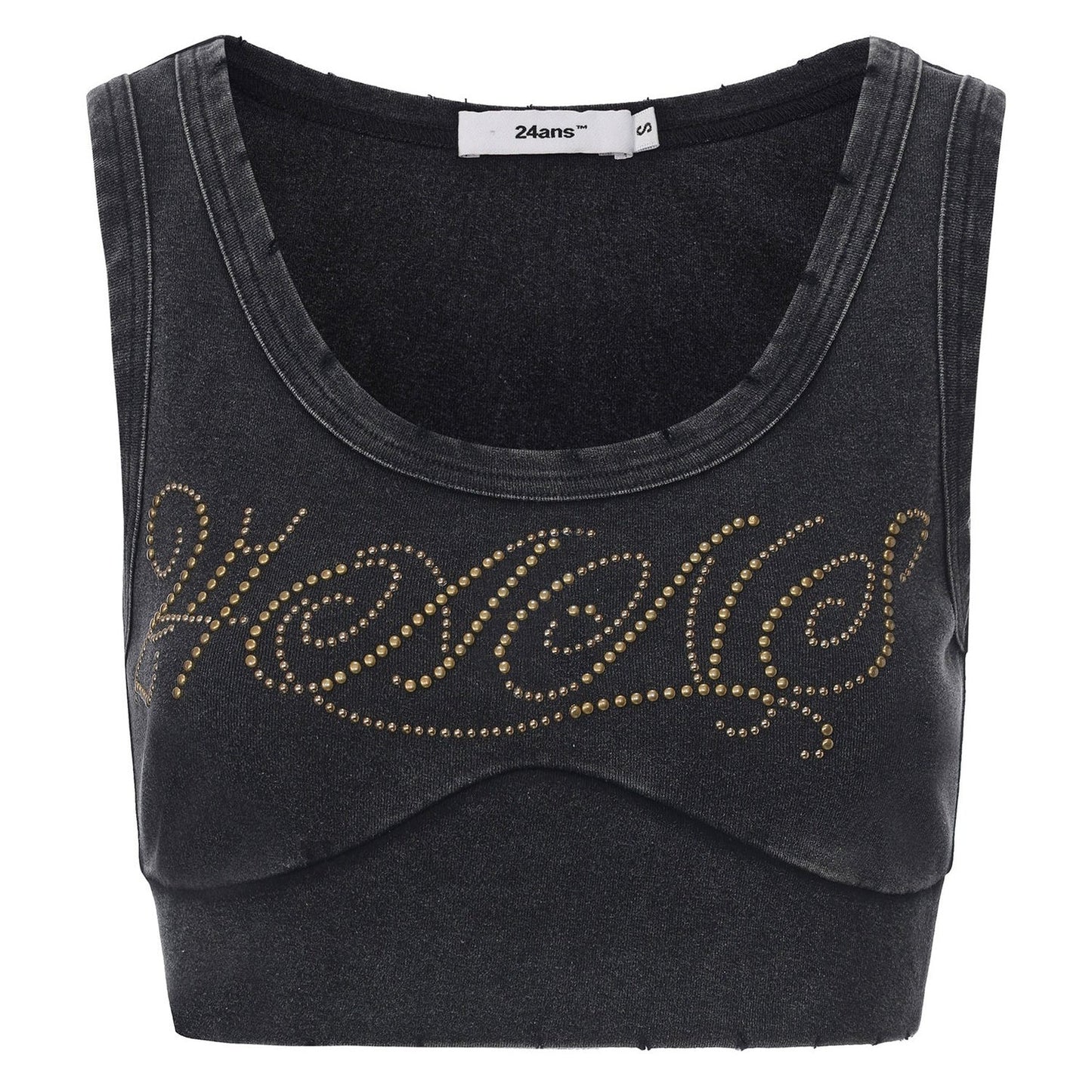 Distressed Beaded Tank Top