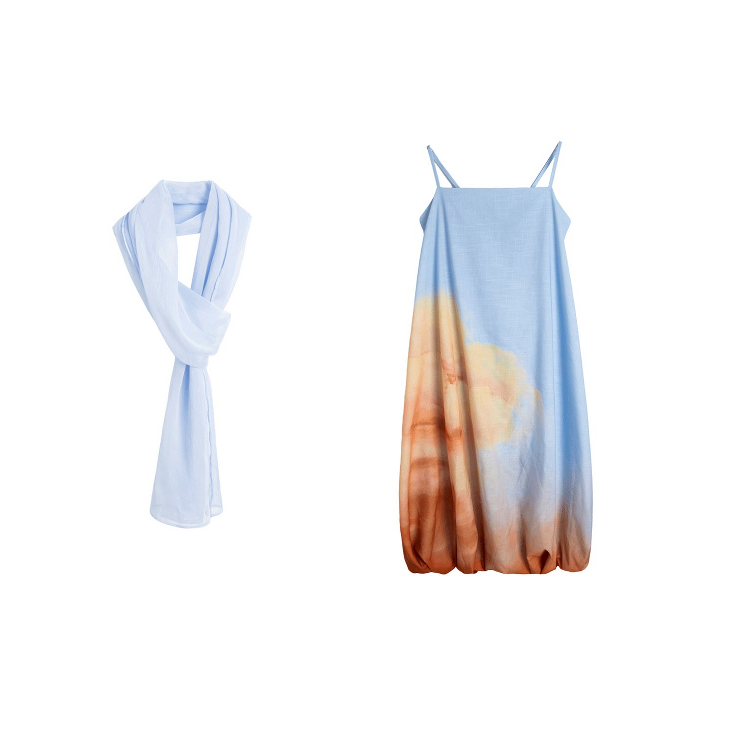 Sunset Fire Cloud Dress Set-Up