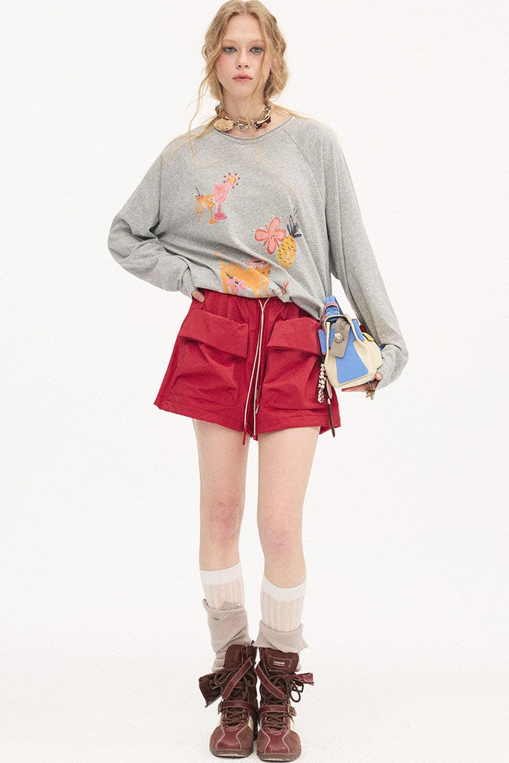 Cuffed Cargo Pants Shorts