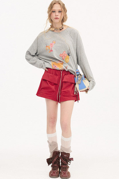 Cuffed Cargo Pants Shorts