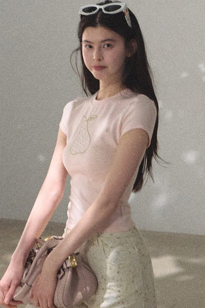 Lace Short Sleeve Top