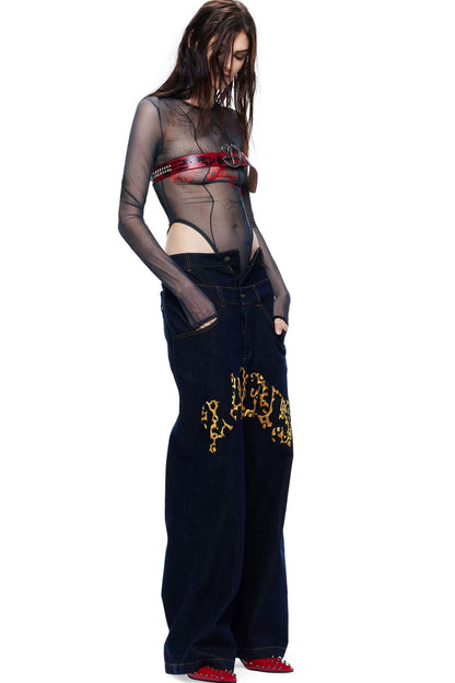 Light Base Layer Punk Print Top