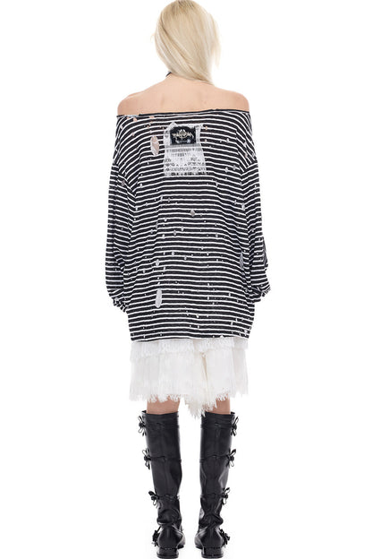 Detachable Layered Patchwork Lace Loose Pants