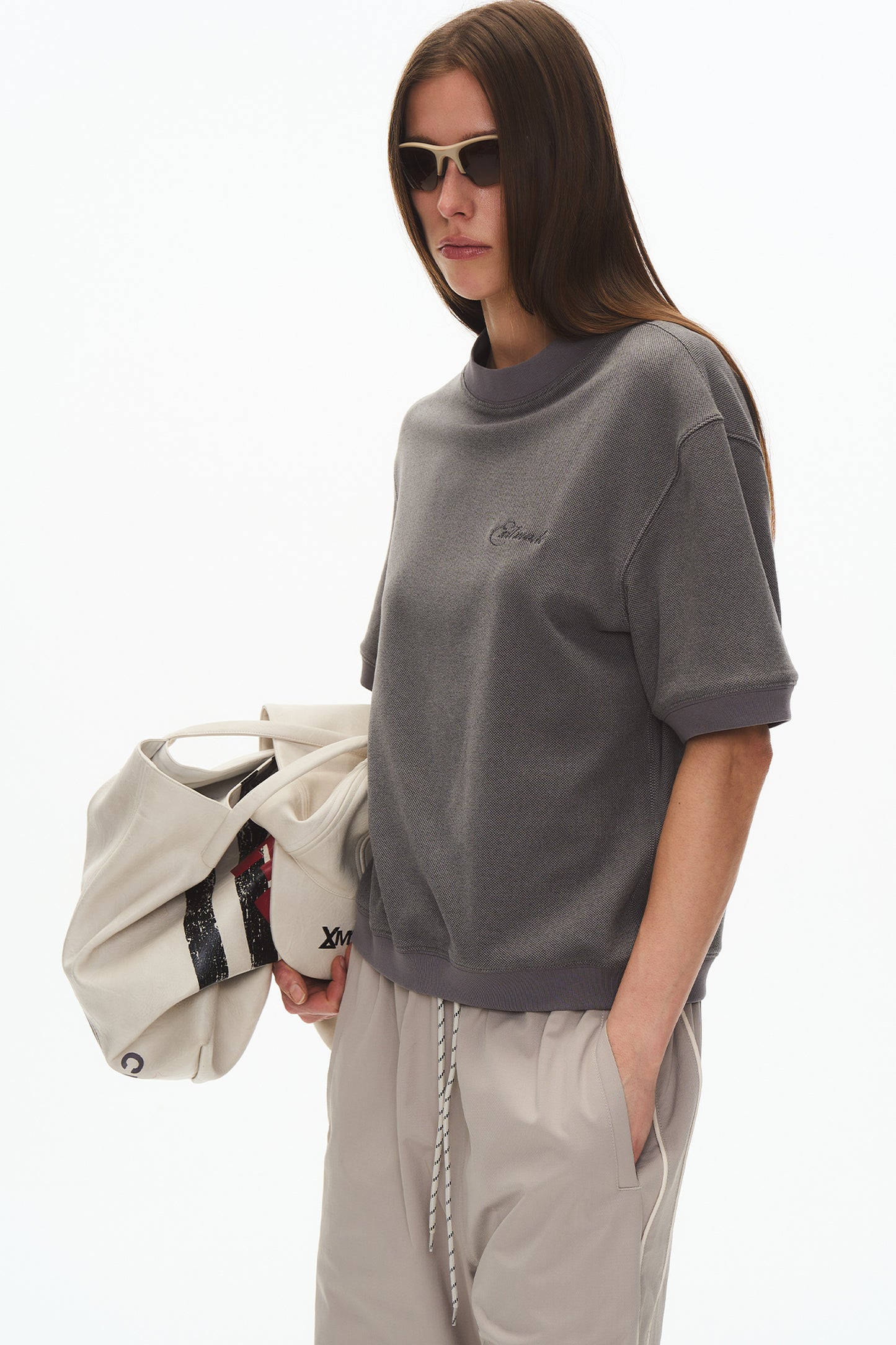 3D Velvet Round Neck T-Shirt