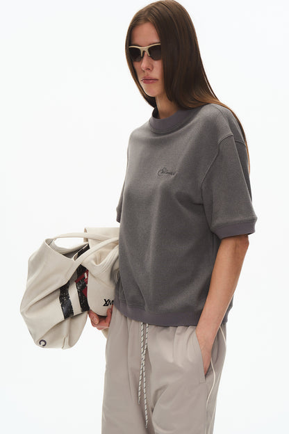 3D Velvet Round Neck T-Shirt