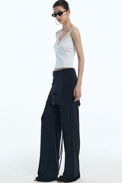 Reversible Drape Wide Leg Overalls