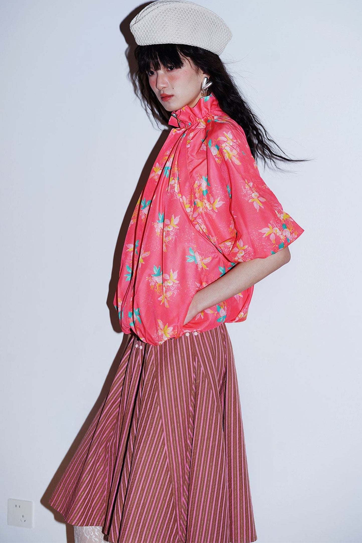 Semi-Sheer Printed Sun Top