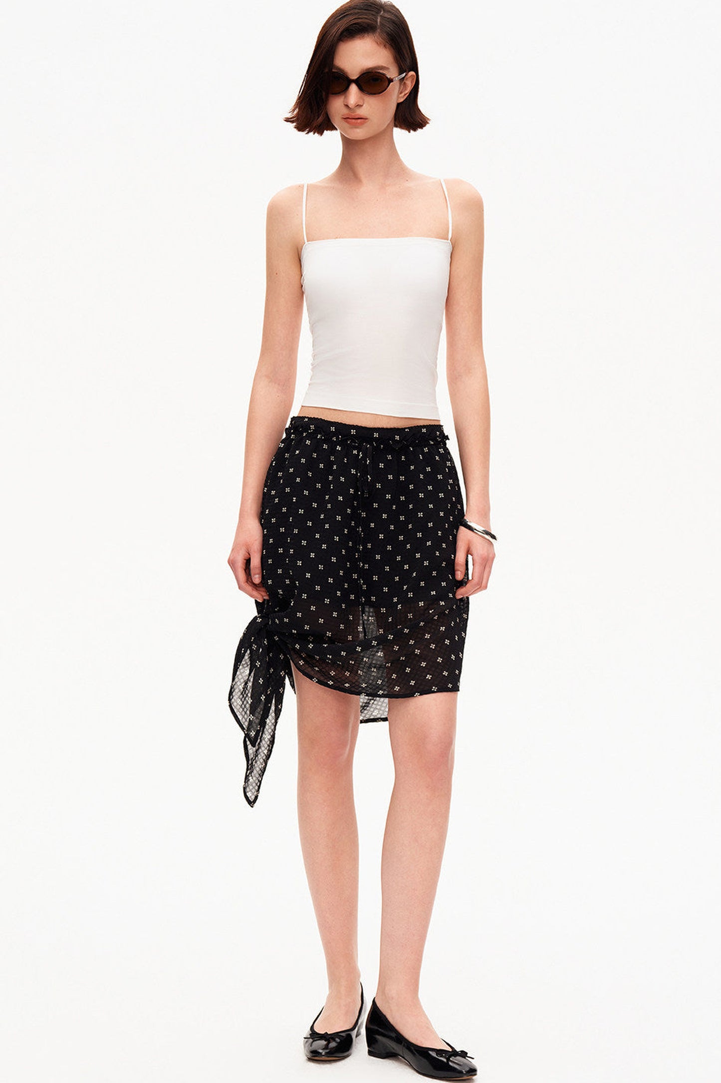 Woven Polka Dot Halter Top