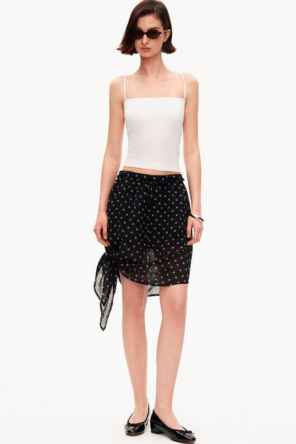 Woven Polka Dot Halter Top