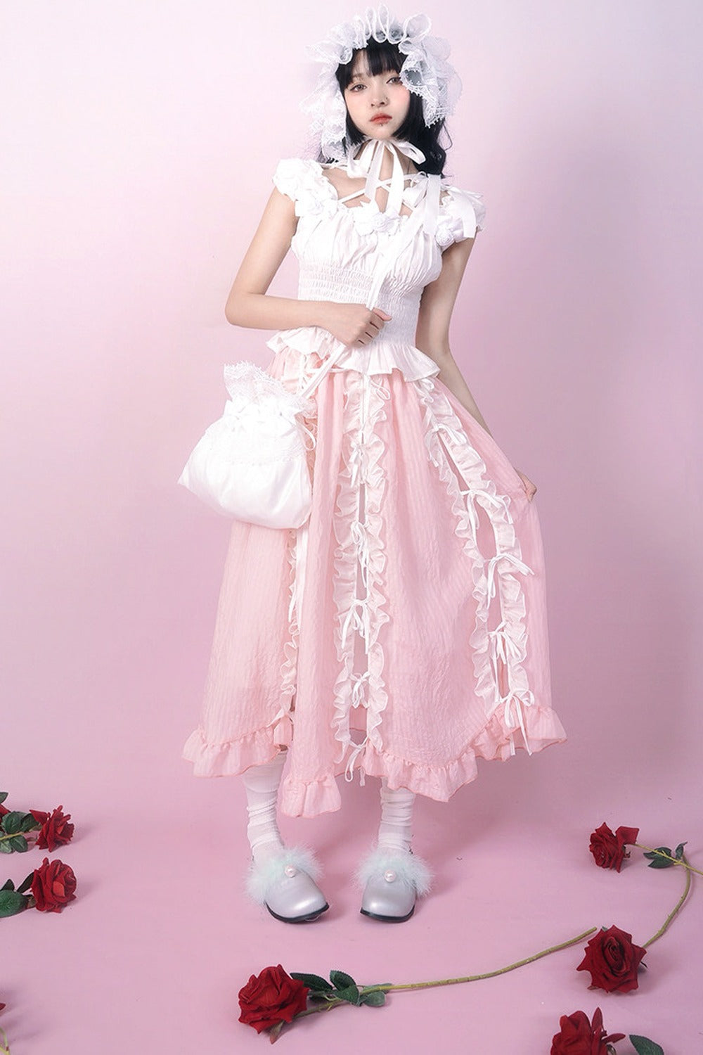 Heavenly Bow Lace Skirt