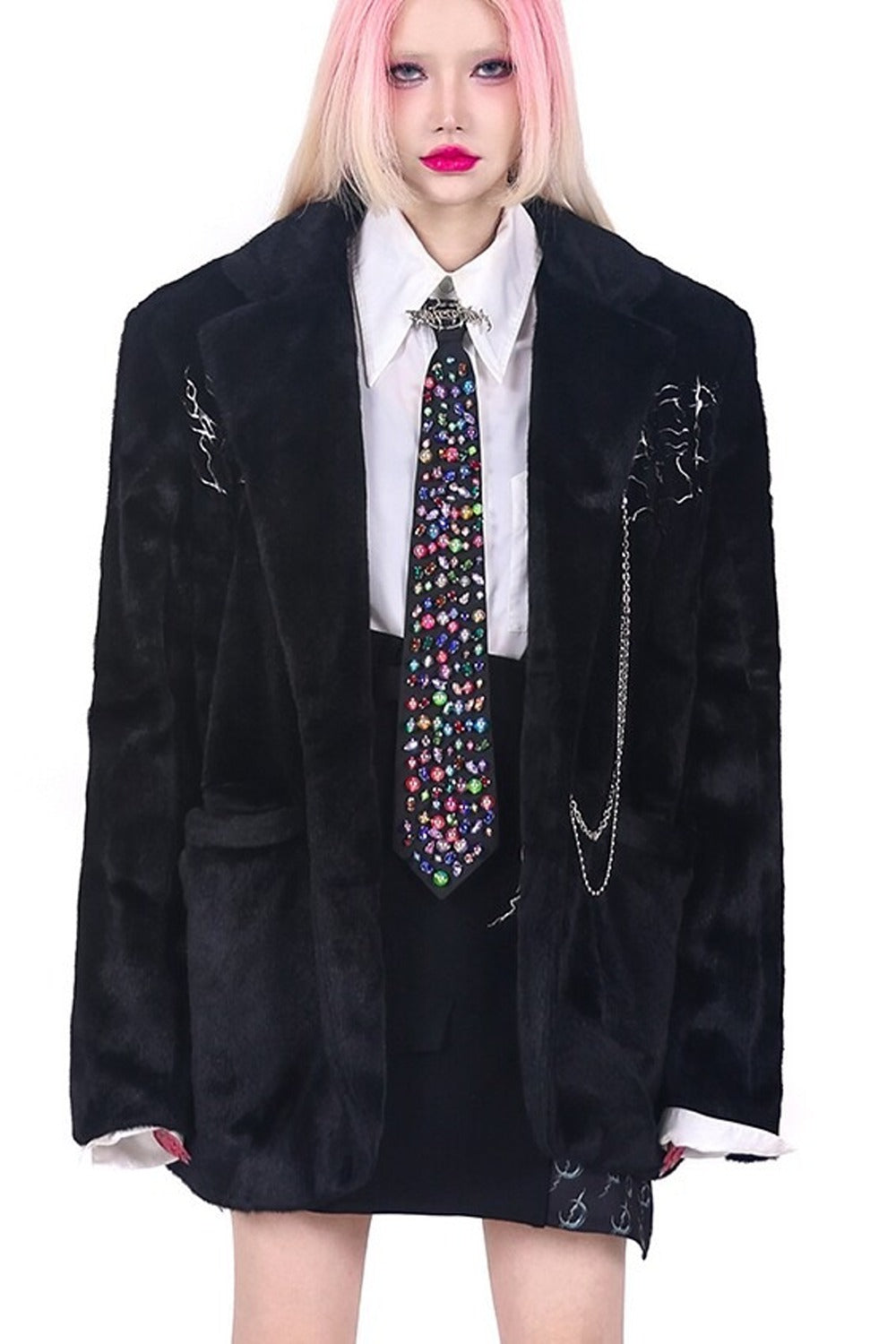 Unisex Handmade Beaded Starry Sky Tie