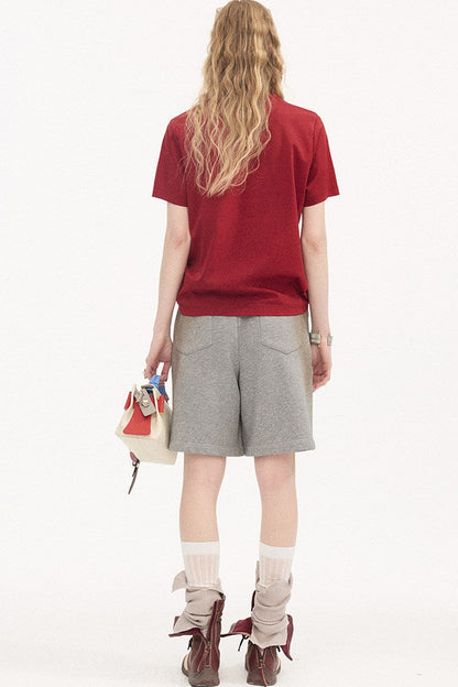 Loose Cotton Round Neck Top